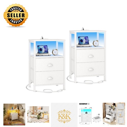 Versatile white nightstand set - versatile,