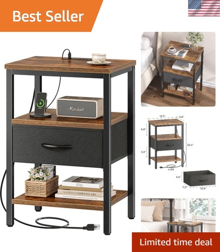Compact night stand with - stand,