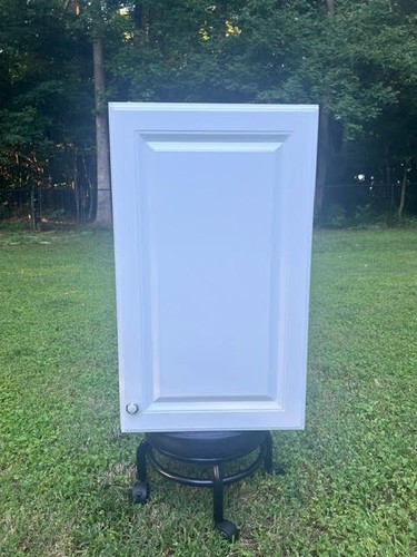 Long white cabinet minimal - white,