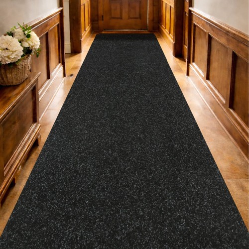 Black runner rug 6ft wide - runner,